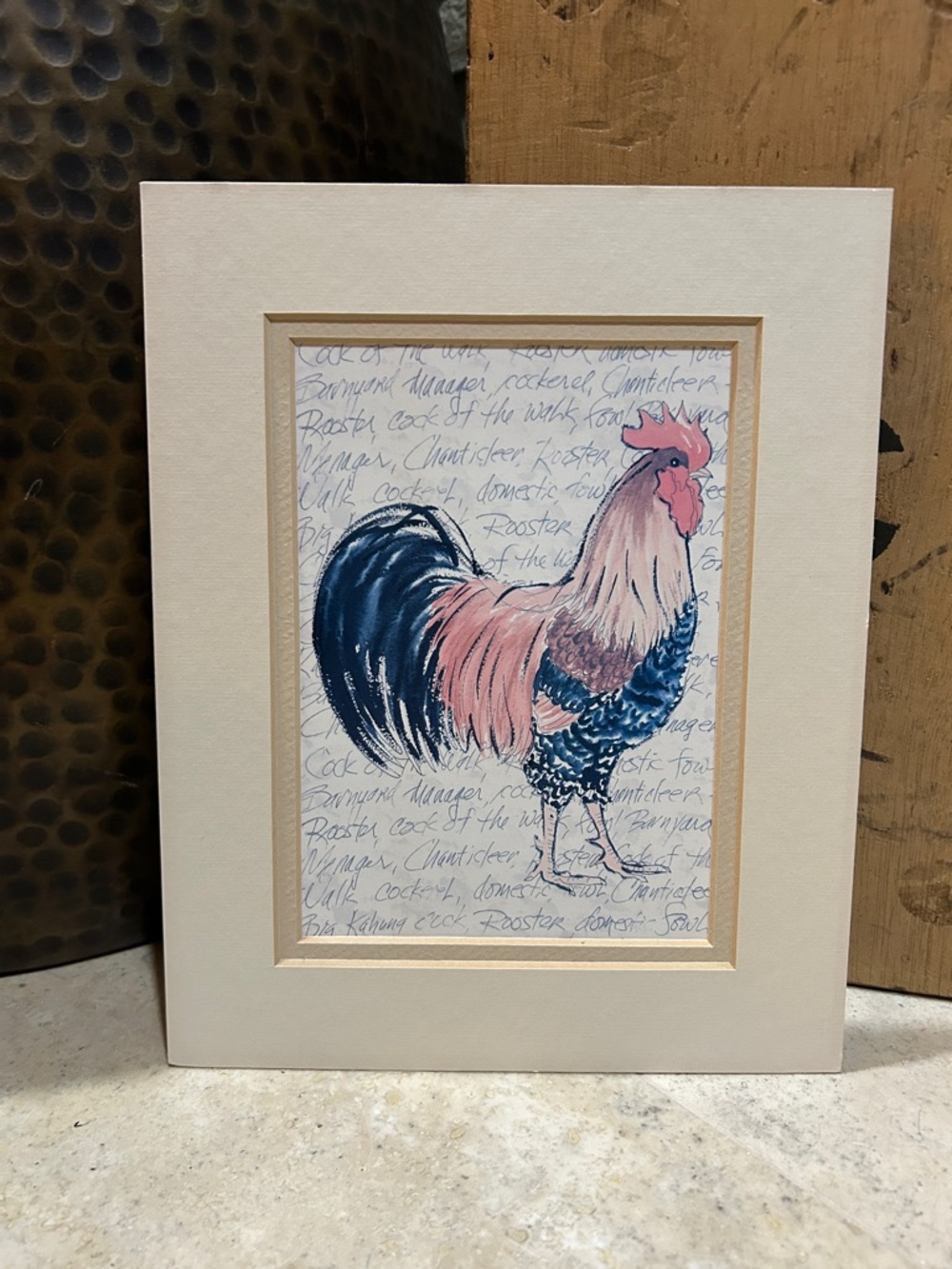 Vintage Rooster Sketch print